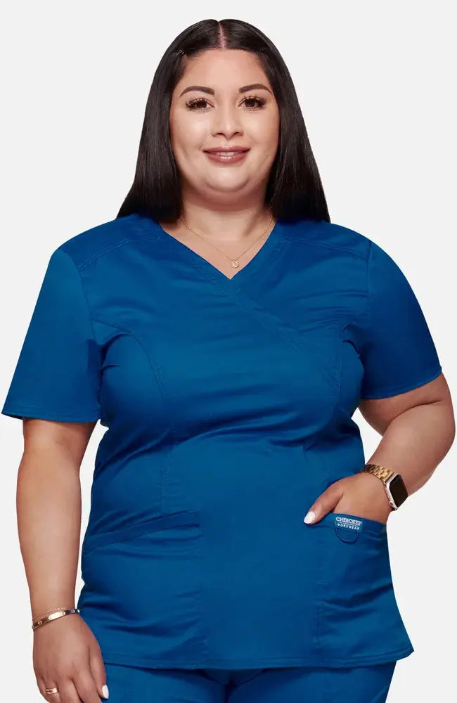 Cherokee Revolution Women's Mock Wrap Scrub Top WW610 Simply Scrubs Australia